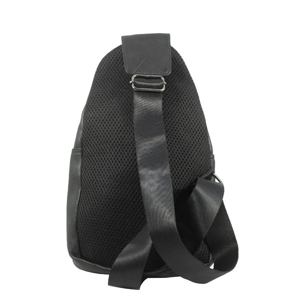 Genuine Leather Sling Backpack Crossbody Bag Shoulder Bag